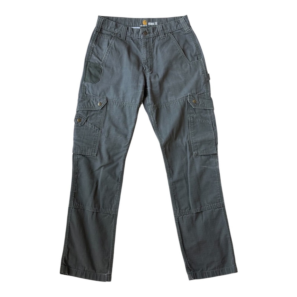 Carhartt Men's 31X32 Relaxed Fit Ripstop Cargo Work Pants Moss Green B342-MOS